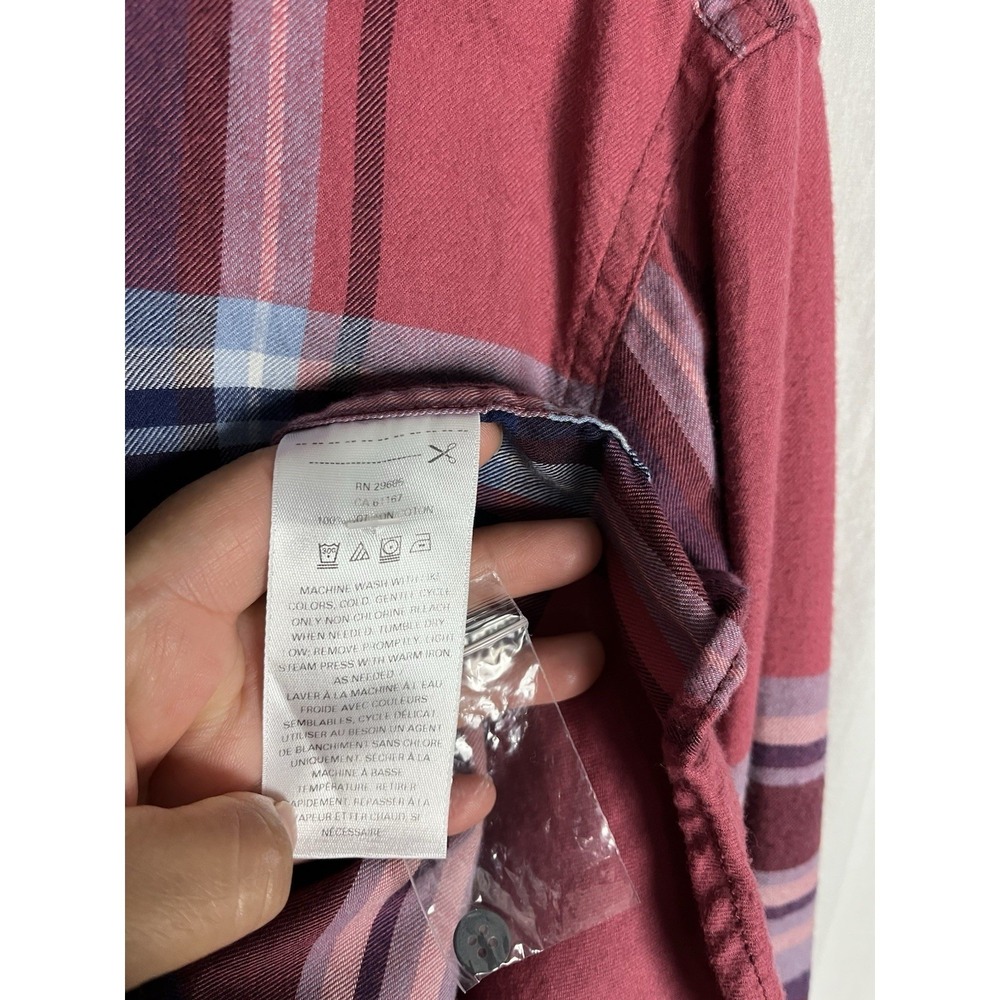 Pendleton Women's XL Pink Plaid Flannel Shirt,‎ 100% Cotton Classic Style - Picture 5 of 8
